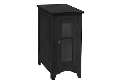 Monarch Specialties  Table D'appoint, Bout, Table D'appoint, Étroit, Table De Nuit, Chambre À Coucher, Lampe, Rangement, Placage Blanc Antique, Placage Brun, Transitionnel