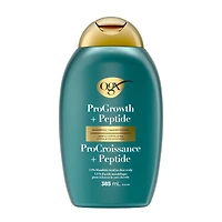 OGX ProGrowth + Peptide Clarifying Shampoo, Gentle Exfoliating Scalp Shampoo Supports Natural Hair Growth by Removing Scalp Build-Up, 1.5% Mandelic Acid