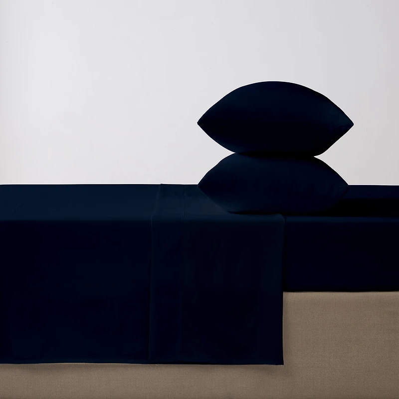 Hometrends 300 TC Brushed Percale Flat Sheet