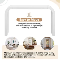 Noble House Modern Minimalist Console Table, Elegant and Versatile Design, Perfect, Sturdy and Stable Frame,White