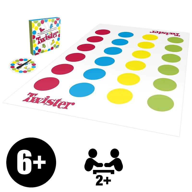 Twister Game with Spinner's Choice and Air Moves, Kids Party Games for 2+ Players