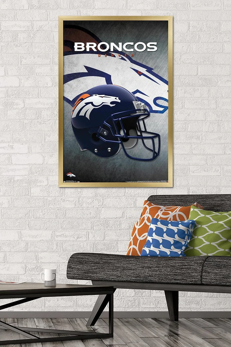 NFL Denver Broncos - Helmet 16 Wall Poster, 22.375" x 34"