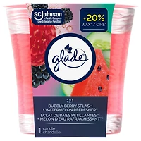 Glade® Scented Candle Air Freshener, Bubbly Berry Splash and Watermelon Refresher™