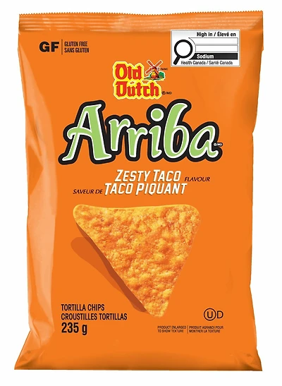 Old Dutch Arriba Croustilles Tortilla Taco Piquant