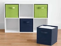 Mainstays Storage Cube Basket Box, Foldable, Home Organization, Main Materials Are Non Worn Fabric and Paper Card, Perfect for Nursery, Playroom Etc.
