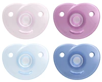 Suce Philips Avent Soothie Heart, 0 à 3 mois, couleurs variées, emb. de 2, SCF099/00