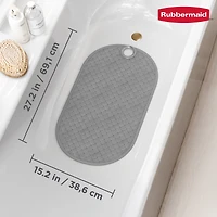Rubbermaid Instamat Bath Tub Shower Mat, Non-Slip, Hangs on Showerhead for Quick Drying, 27.2" x 15.2", Gray