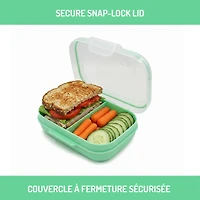 Melii Bento Mini Menthe avec Clip Transparent