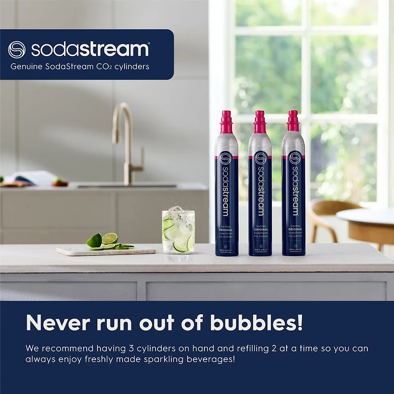Cylindre de Gaz Carbonique de 60 L de SodaStream, paq. 2