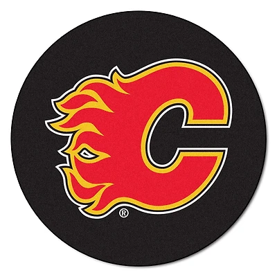 NHL Calgary Flames Hockey Puck Rug