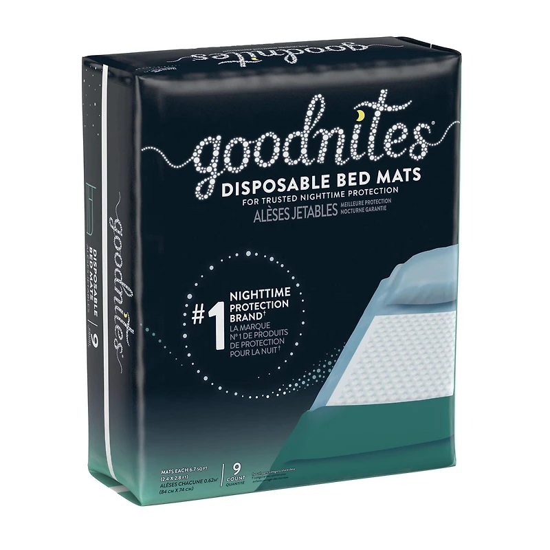Goodnites Nighttime Disposable Bed Mats for Bedwetting