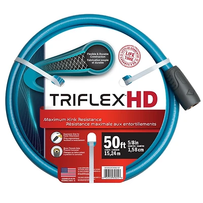 Teknor Apex Tuyau de jardin Triflex robuste, résistant aux plis, 50' (diamètre 5/8 po)