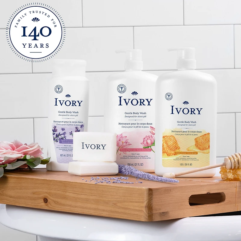 Ivory Mild & Gentle Body Wash, Milk & Honey Scent