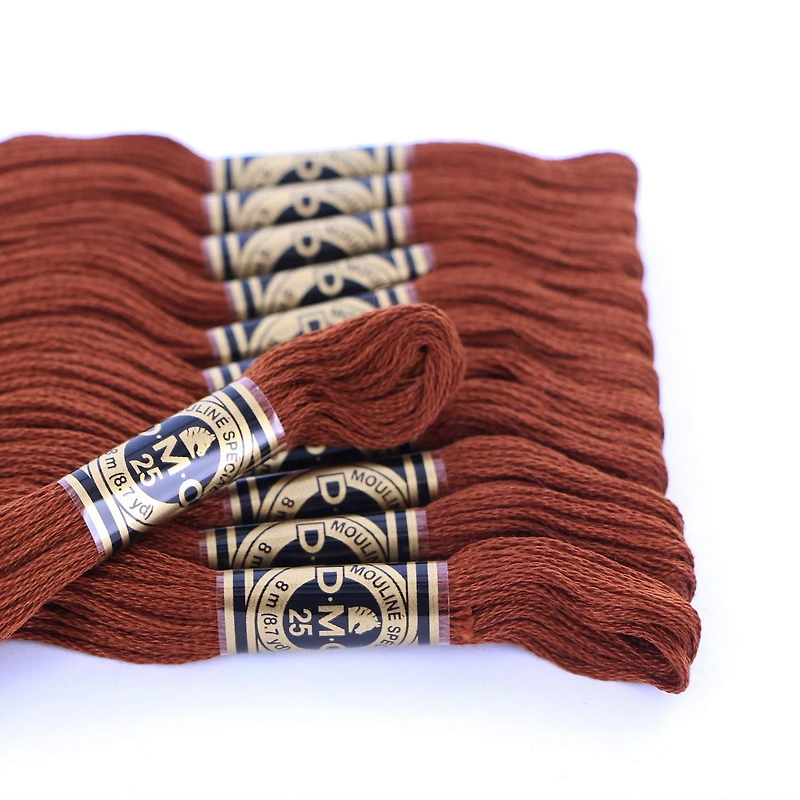 DMC 6-Strand Cotton Embroidery Floss, 8 m (8.7 yd), Brown