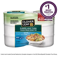 Clover LEAF® Flaked Light Tuna Skipjack in Water (6 Cans)
