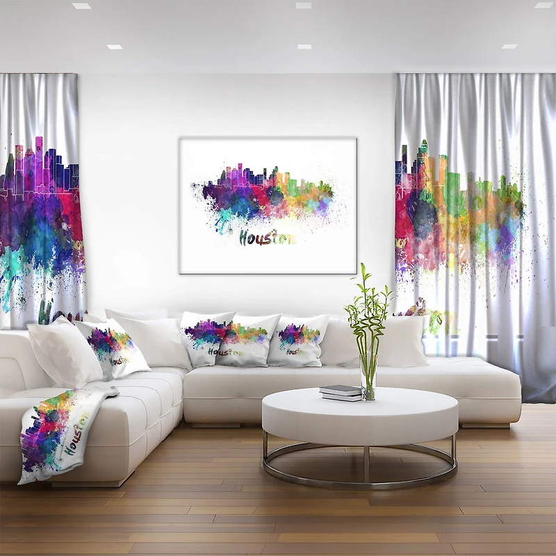 Design Art Houston Skyline Canvas Print