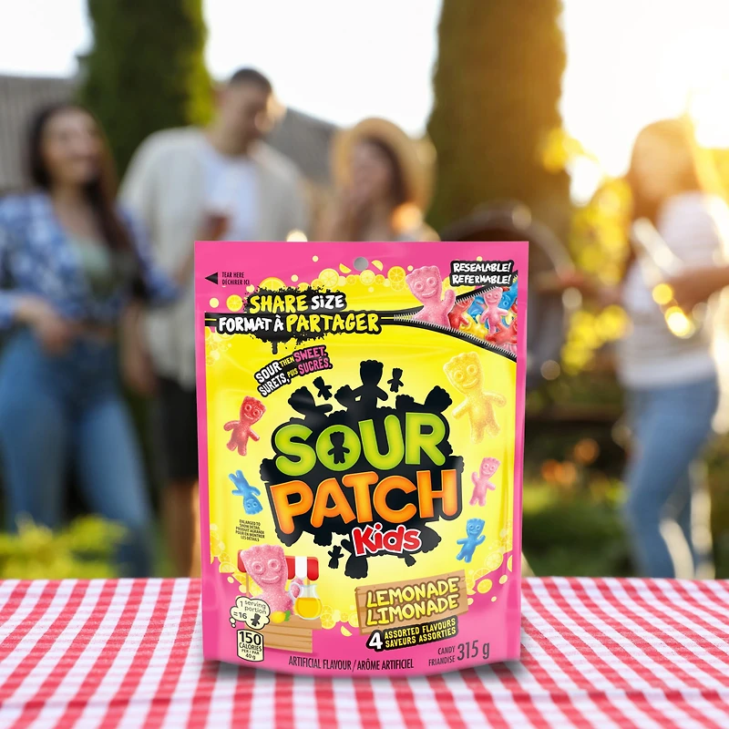 SOUR PATCH KIDS, Lemonade Flavour Candy, Sour then Sweet