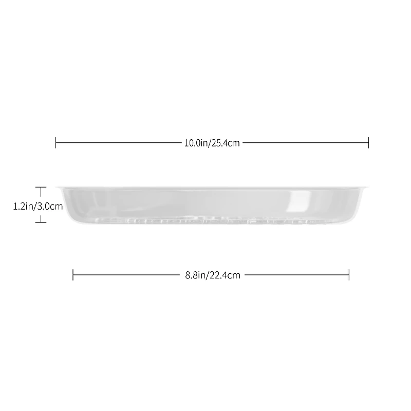 MAINSTAYS Lightweight 10 inch Clear Plant Saucer - Single Piece - Round Plastic Tray Good for Indoor Use