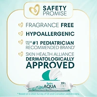 Pampers Aqua Pure Baby Wipes, 99% Water, Fragrance Free, 112 Baby Wipes Total (2X Flip-Top Packs)