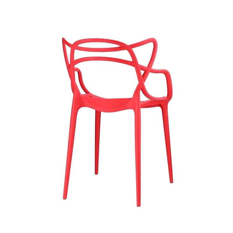 Heavenly Collection Red Plastic Armchair