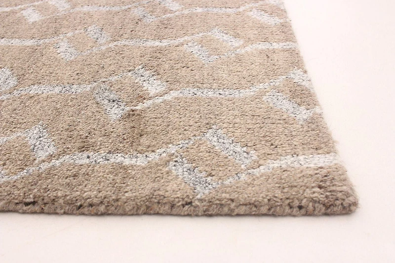ECARPETGALLERY 5'0" x 7'11" Moroccan Tangier Hand-knotted Area Rug for Living Room, Dining Room and Bedroom in Brown