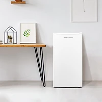 Hamilton Beach Mini Réfrigérateur 3,3 pi³ avec compartiment congélateur, réfrigérateur compact à porte simple, Energy Star, porte réversible, Blanc