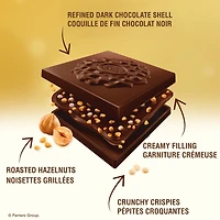 FERRERO ROCHER, 10 Emballés Individuellement, Carrés de Chocolat Noir aux Noisettes de Qualité Supérieure