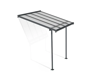Canopia by Palram Sierra 7,4 pi x 7,5 pi Abri de patio en aluminium - Gris