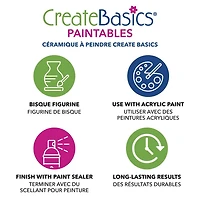 Create Basics Paintable Ceramic Owl Bank