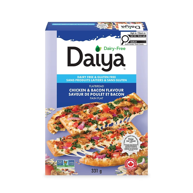 Daiya Dairy Free Meatless Chicken, Bacon & Ranch flavoured Flatbread, Vegan (Frozen), 331g