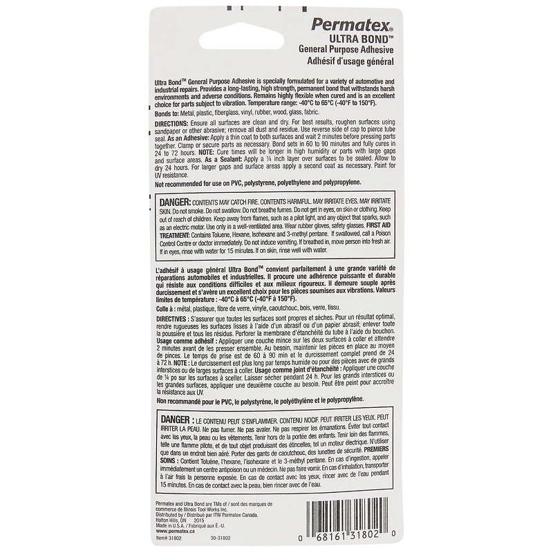 Permatex Ultra Bond General Purpose Adhesive / Sealant