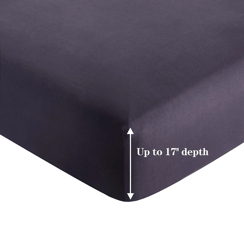 Marina Decoration 600 Thread Count Ultra Soft Deep Pocket Hotel Standard Solid Bedding Long Staple Percale Cotton All Season Sheet Set with Pillowcase