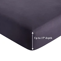 Marina Decoration 600 Thread Count Ultra Soft Deep Pocket Hotel Standard Solid Bedding Long Staple Percale Cotton All Season Sheet Set with Pillowcase