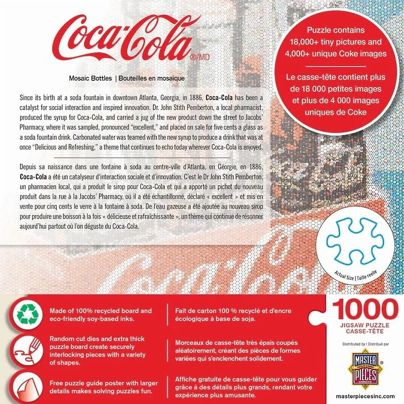 Masterpieces Puzzle Company Coca-Cola - Photomosaic Bottles casse-tête de 1000 pièces