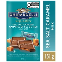 GHIRARDELLI, Carrés au chocolat au lait à la fleur de sel et au caramel, 151g