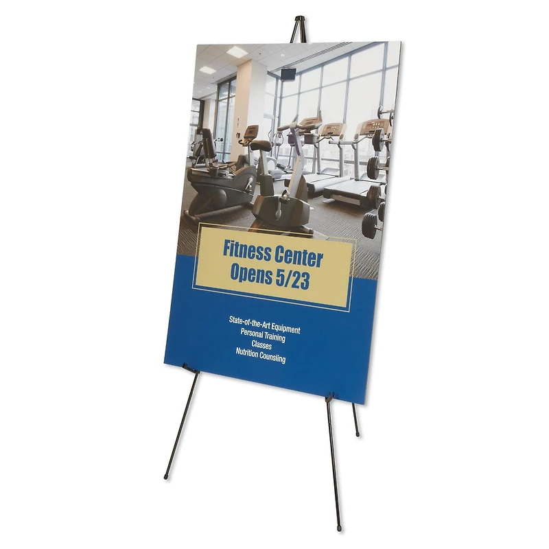 Quartet Full-Size Instant Easel Stand, Black, 63"