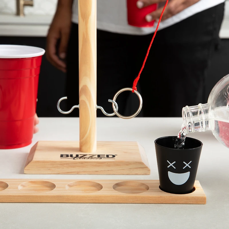 Buzzed Classics Hook and Ring – Ring Toss Drinking Set for Adults, by What Do You Meme?