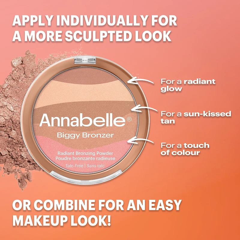 Annabelle Biggy Bronzer Talc-Free Radiant Bronzing Powder