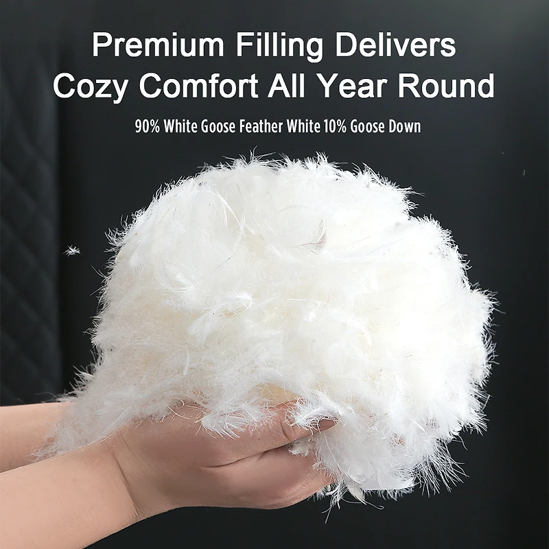 Mainstays Goose Feather Duvet Bed Duvet Twin 64 in x 86 in All Season Bed Duvet