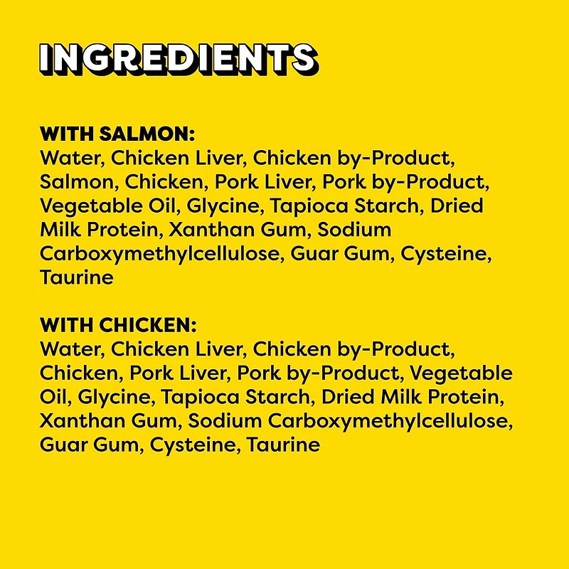TEMPTATIONS CREAMY PURRRR-ÉE Cat Treats with Chicken & Salmon, 16 pouches x 12g, 192g Carton
