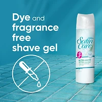 Gillette Venus Satin Care Ultra Sensitive Skin Shave Gel, Shaving Cream for Women, Fragrance Free