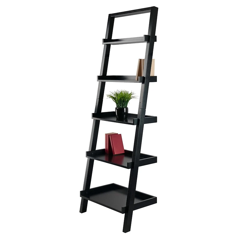 Winsome Bellamy  Leaning Shelf Black Finish