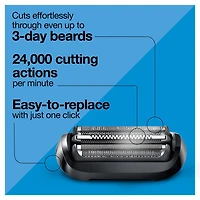 Braun Series 5 Electric Shaver Replacement Head, Easily Attach Your Shaver Head for a shave as efficient as day one, Compatible with next Generation Series 5 Shavers, 54B, Black