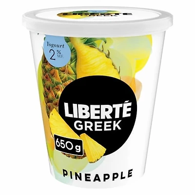 Liberte Greek Yogurt 2%, Pineapple, 650g