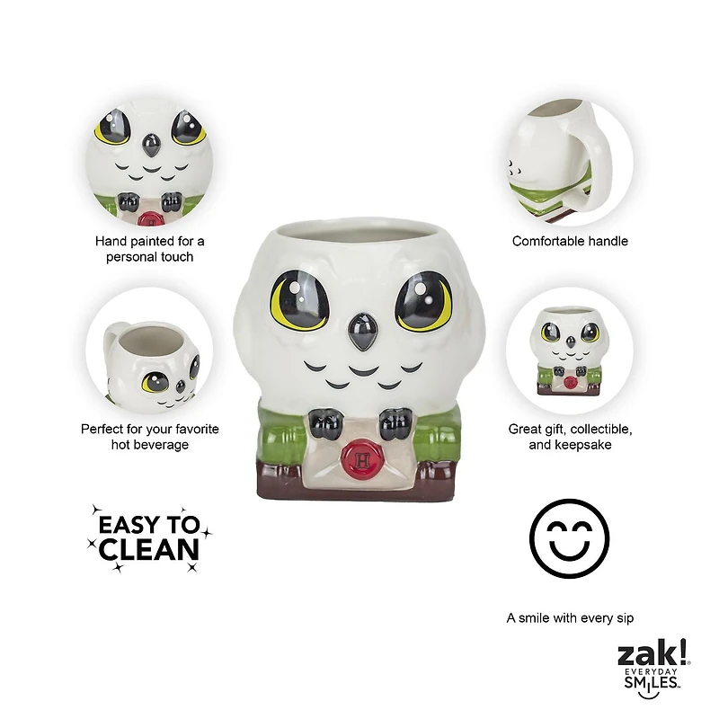 Zak Designs Harry Potter Hedwig Sculpted Mug
