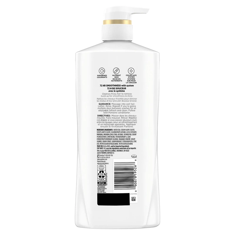 Pantene Smooth & Sleek 72 HR Smoothness Shampoo