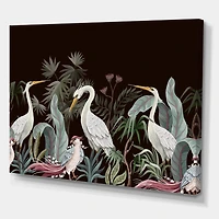 Designart Chinoiserie With Birds and Peonies III Canvas Wall Art