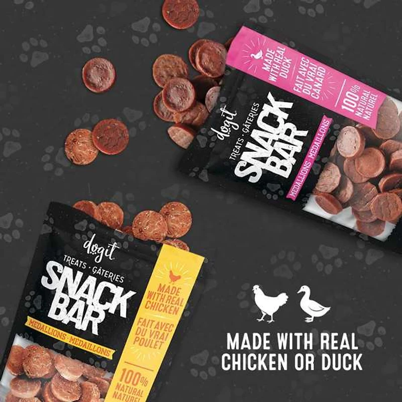Dogit SnackBar Dog Treats Duck Medallion Chews Dog Treat 150 G