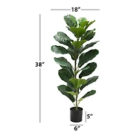 Mainstays Artificial Fiddle-Leaf Tree Pot