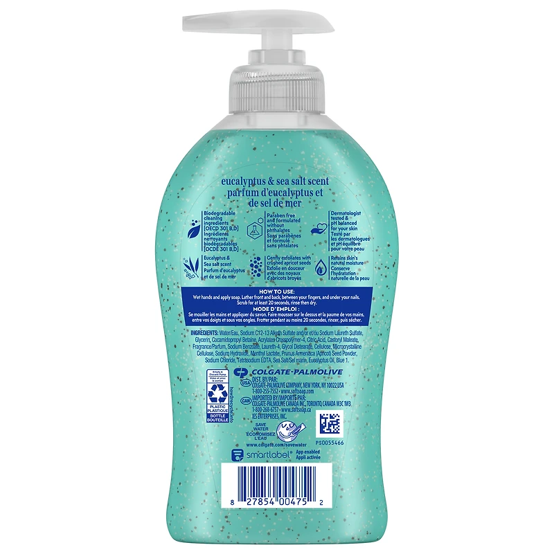 Softsoap Therapy Eucalyptus and Sea Salt Scent Exfoliating Hand Soap, 332 ml